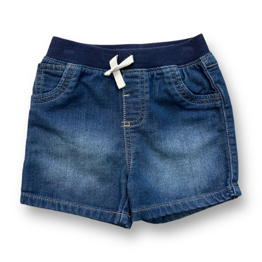 Cat & Jack Toddler Boy Jean Shorts Size 18 Months Elastic Waistband Denim