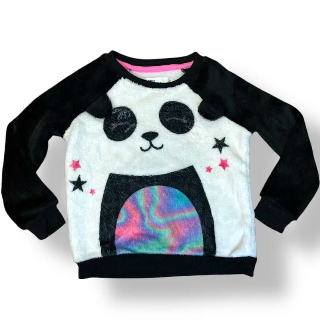 Epic Threads Toddler Girl Size 3T Fuzzy Panda Pullover Sweatshirt