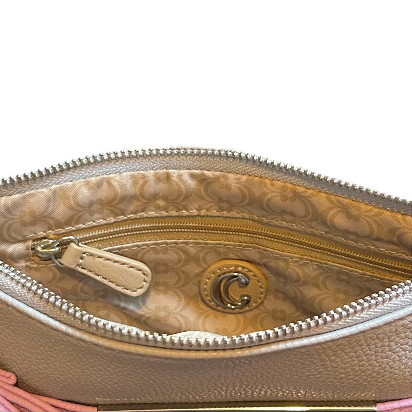 Multi-Wear Crossbody Purse and Wristlet with Detachable Chain Link Strap