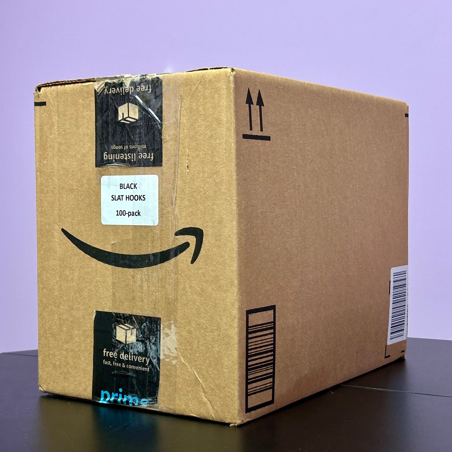 Black Slatwall Hooks 100-Pack Box Metal 10" and 12" Retail Display Mixed Lot