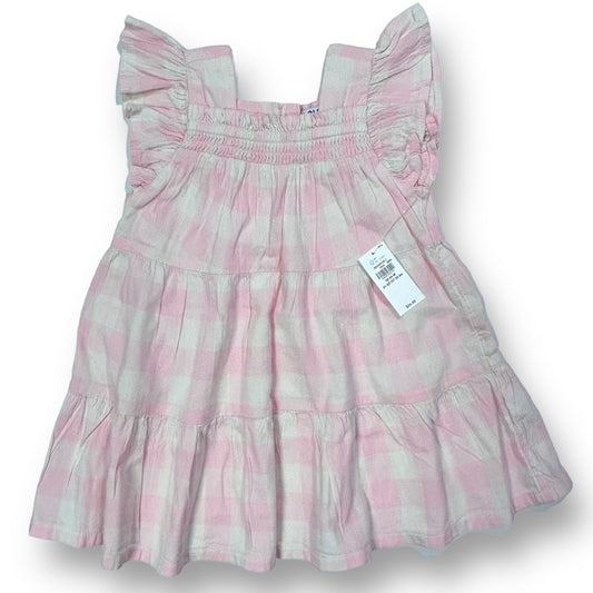 NEW! Girls Old Navy Size 18-24 Months Pink & White Gingham Smocked Dress