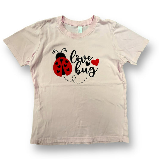 Girls Size 14/16 Pink Love Bug Short Sleeve Tee
