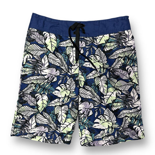 Boys Art Class Size 10 Blue Tropical Print Mesh Lined Swim Trunks