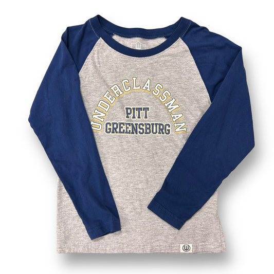 Boys Wes and Willy Size 6 Gray & Blue PITT GREENSBURG Shirt