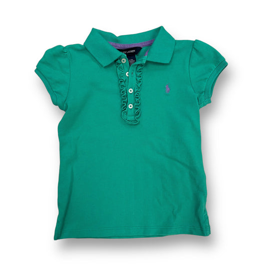 Girls Ralph Lauren Size 5 Green Polo Short Sleeve Shirt