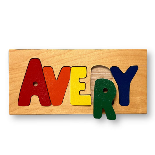 Custom 5-Letter Rainbow Avery Wooden Puzzle