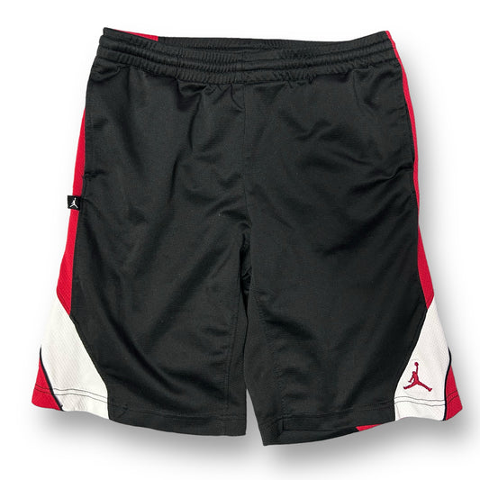 Boys Air Jordan Size 12/13 YLG Black & White Drawstring Athletic Shorts