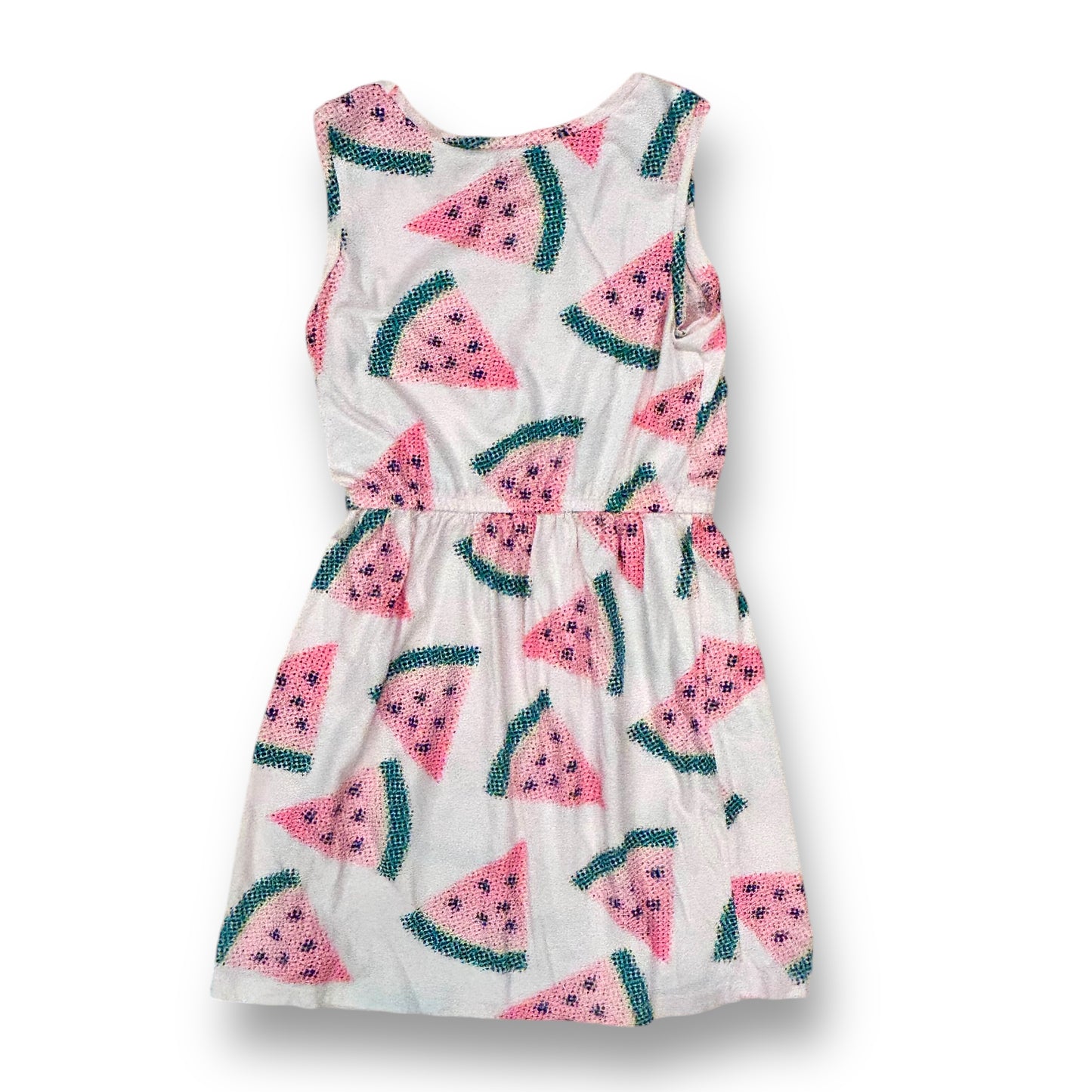 Gap Kids Medium Girls Size 8 Pink Shimmery Watermelon Print Sleeveless Dress