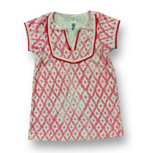 Crewcuts Girls Size Swimwear 4 Pink & White Terry Bathing Suit Cover-Up