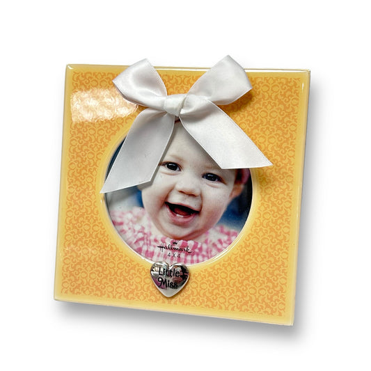 Hallmark "Little Miss" Yellow Photo Frame, 4" x 4"