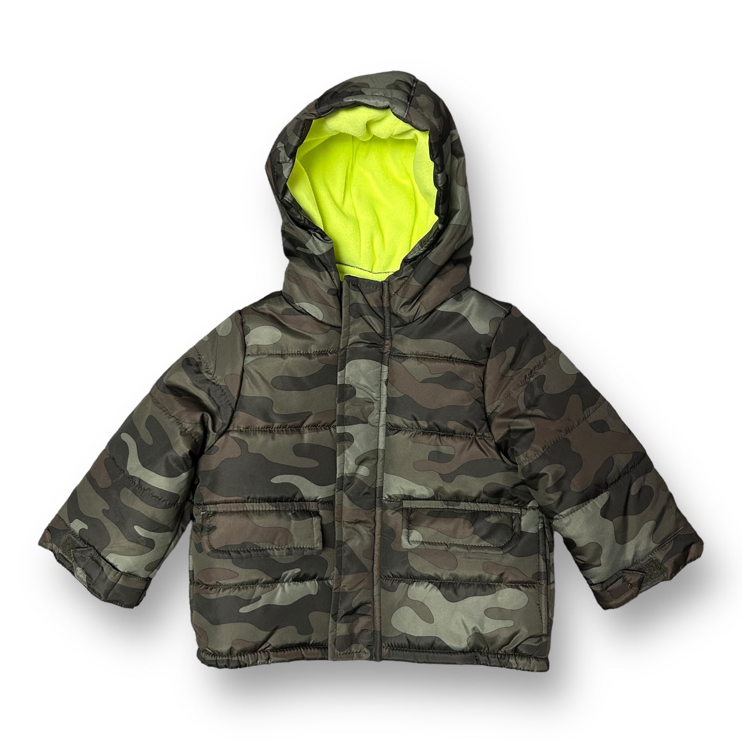 Boys Carter's Size 18 Months Green Camo Winter Coat & Bib Overall Snow Suit