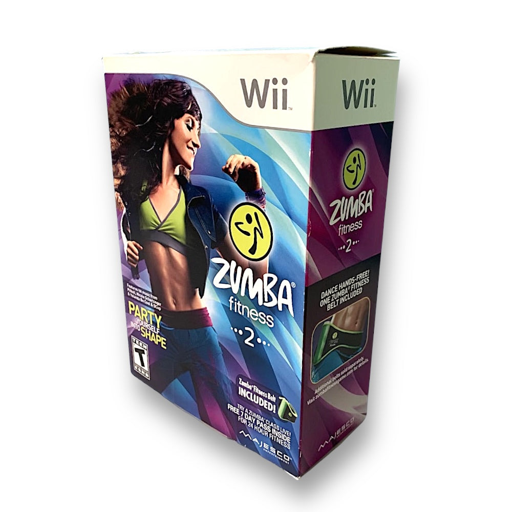 Nintendo Wii Zumba Fitness 2 Video Game and Belt