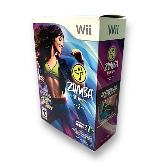 Nintendo Wii Zumba Fitness 2 Video Game and Belt