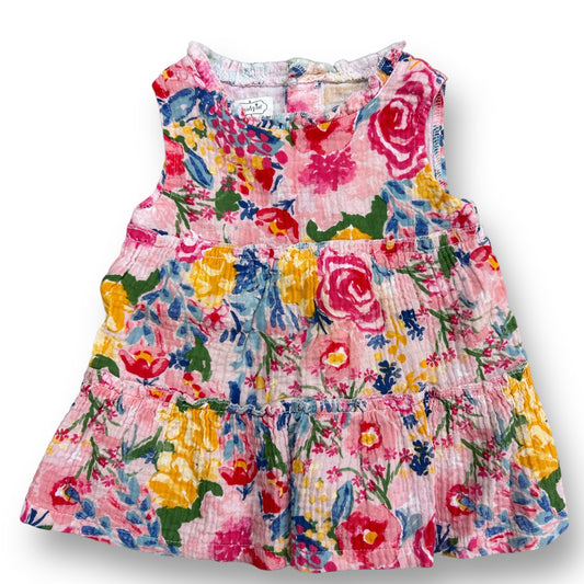 Girls Mudpie Size 2T Multi-Color Floral Print Blouse