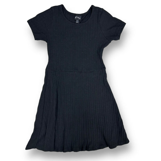 Girls Art Class Size 7/8 Black Ribbed Short Sleeve Twirl Dress
