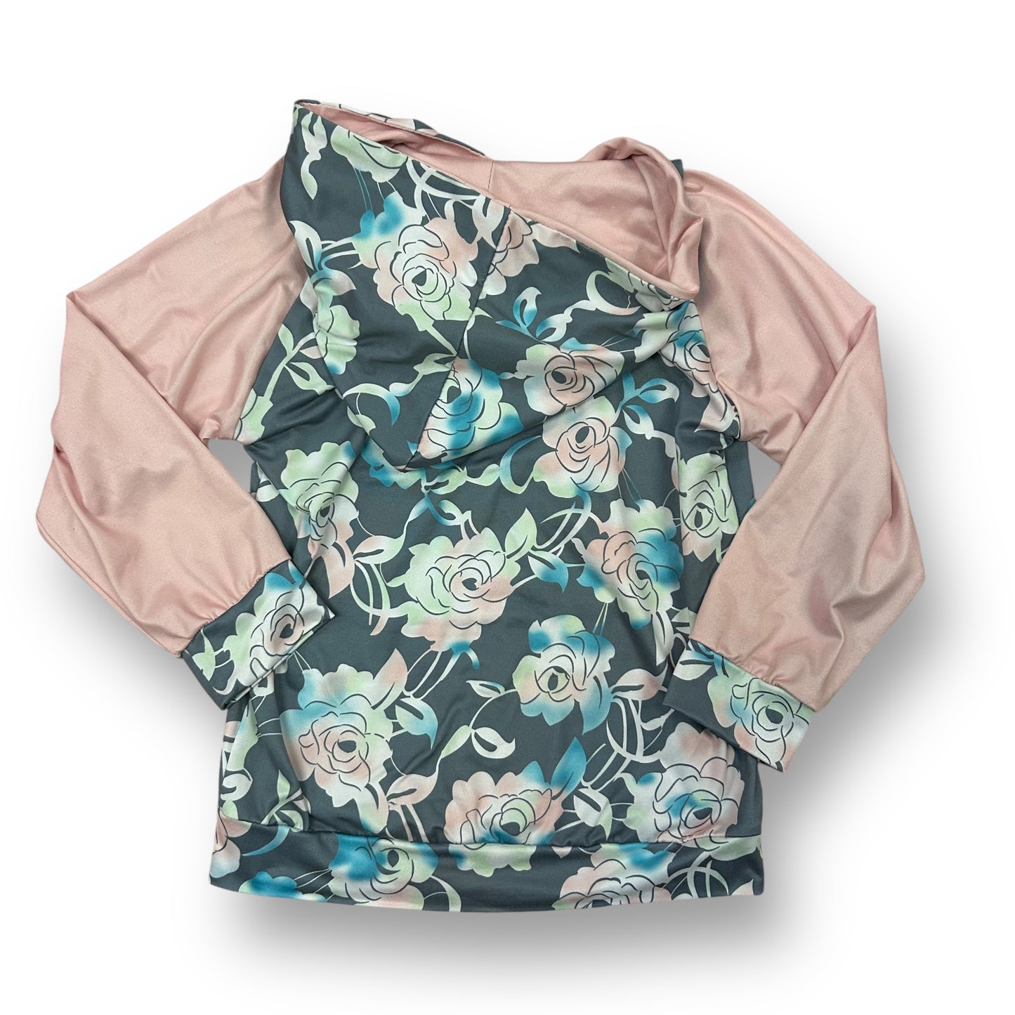 Little Bear & Bean Boutique Girls Size 4T Pink & Gray Soft Pullover Hoodie Shirt