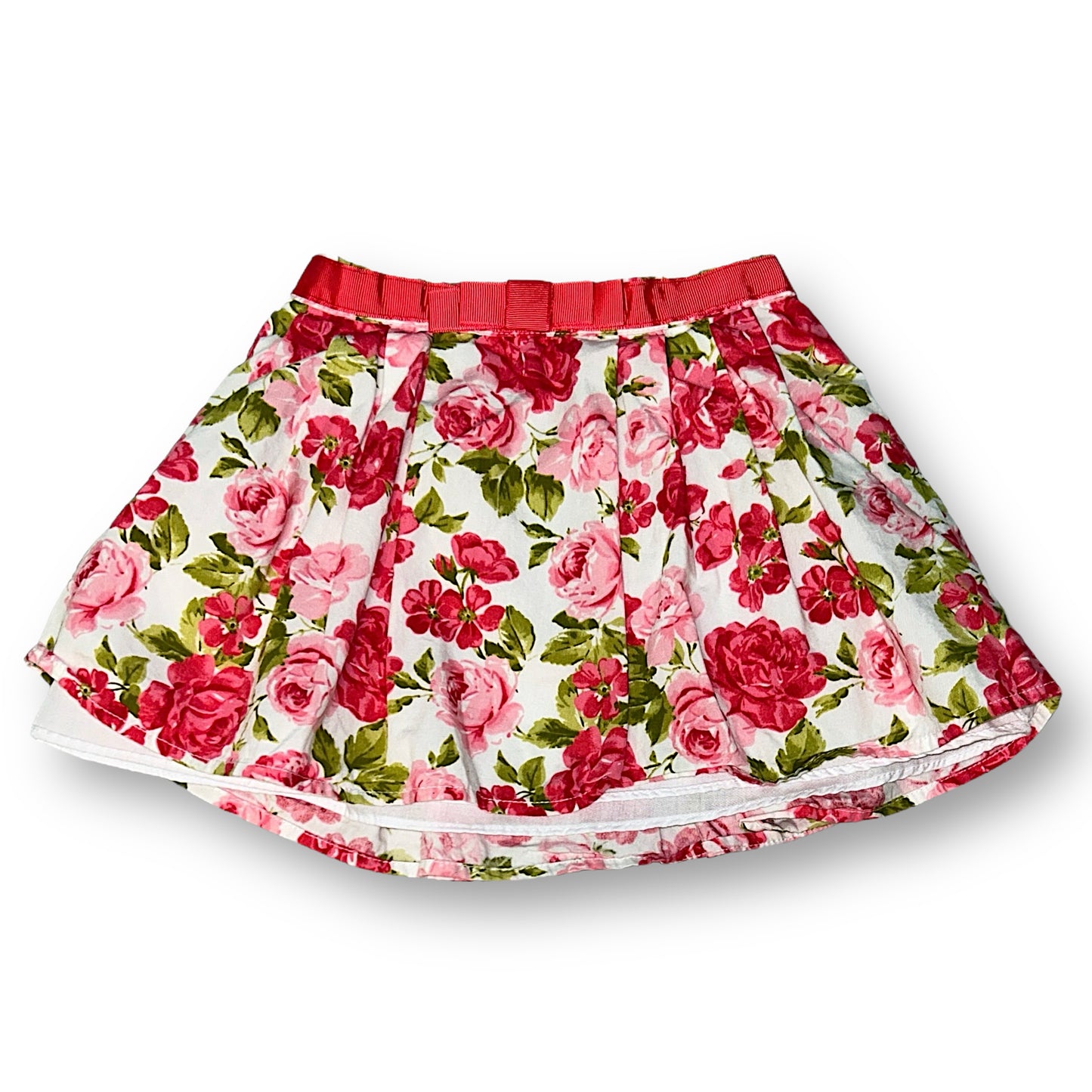 Baby Girls Size 12 Months Pink Roses Pull On Flare 2 Piece Skirt with Bloomers