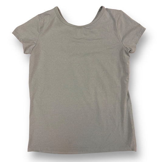 Girls All in Motion Size 10/12 Large Gray Athletic Performance Shirt