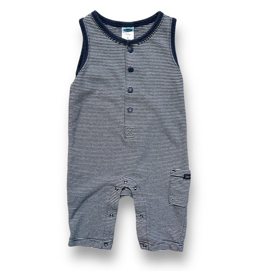 Old Navy Baby Boy Size 3-6 Months Striped Sleeveless One-Piece with Snaps