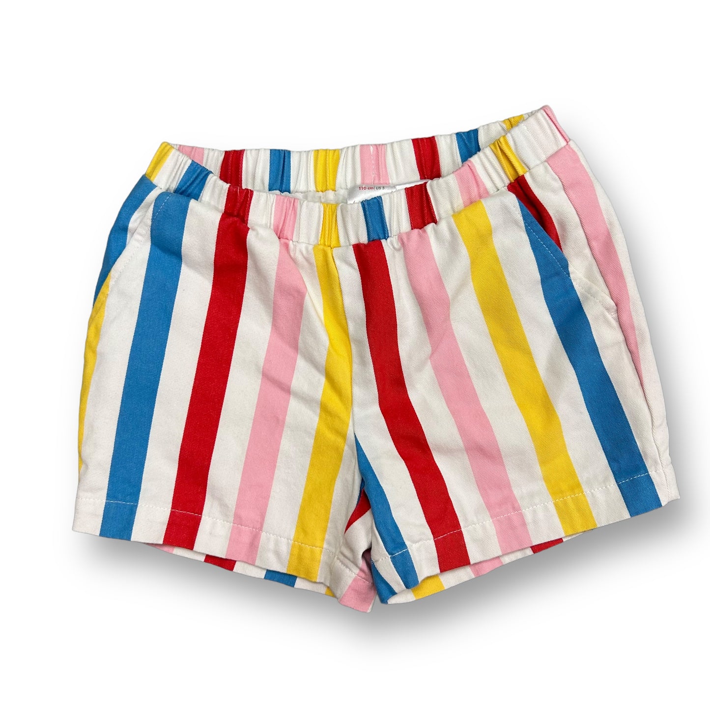 Girls Hanna Andersson Size 5 110 Multi-Color Striped Pull-On Shorts