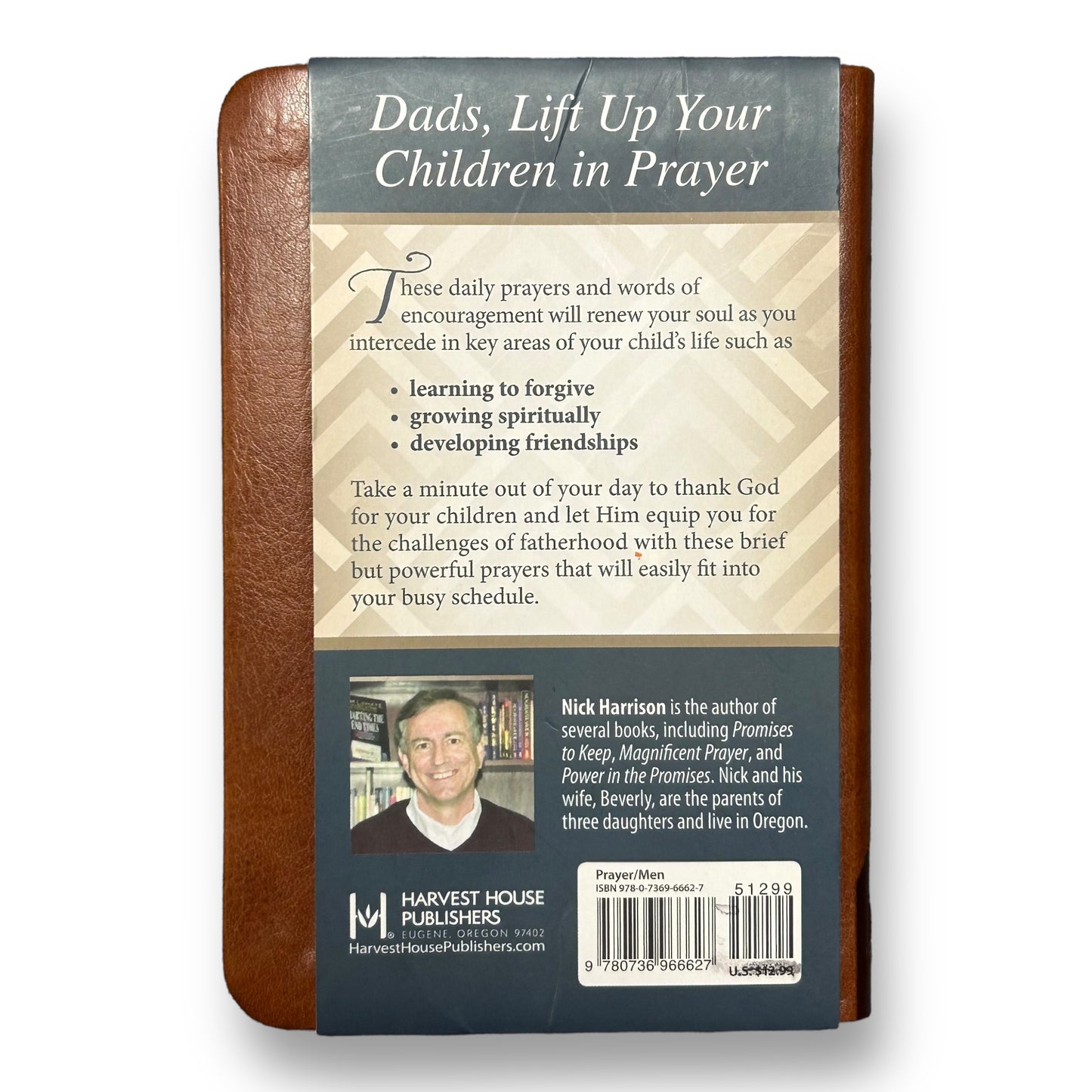 NEW! One Minute Prayers for Dads Leather Cover Men's Devotional