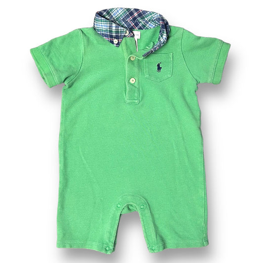 Boys Ralph Lauren Size 9 Months Green Collared Short Sleeve One-Piece