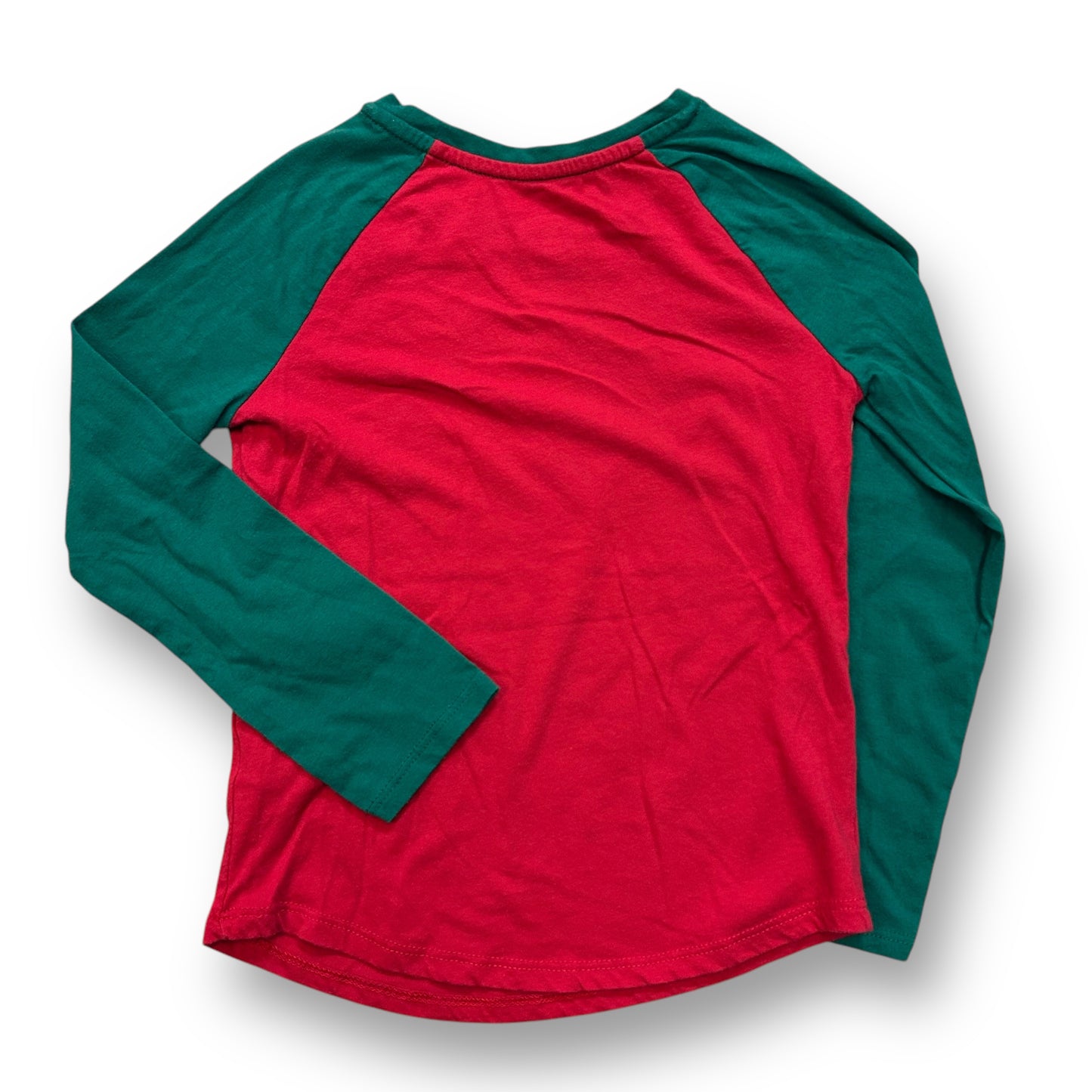 Girls Size 6/6X Red and Green Long Sleeve Christmas Shirt