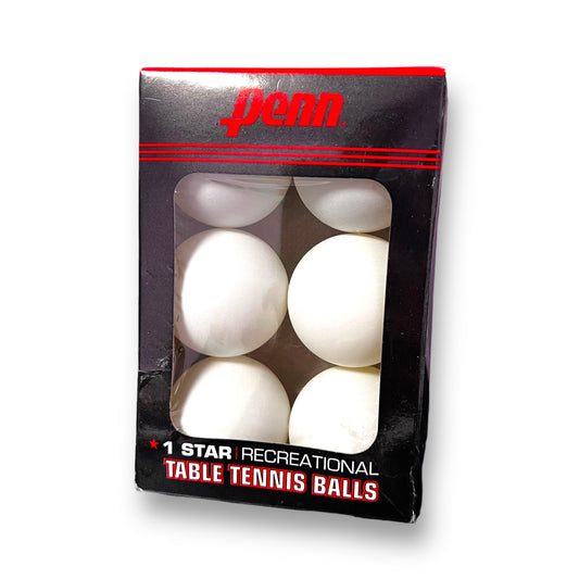 NEW! Penn 6-Pack Ping Pong Tournament Size Table Tennis Balls