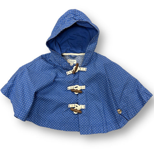 Girls Gap Size 12-18 Months Blue Paddington Bear Hooded Shawl Overcoat