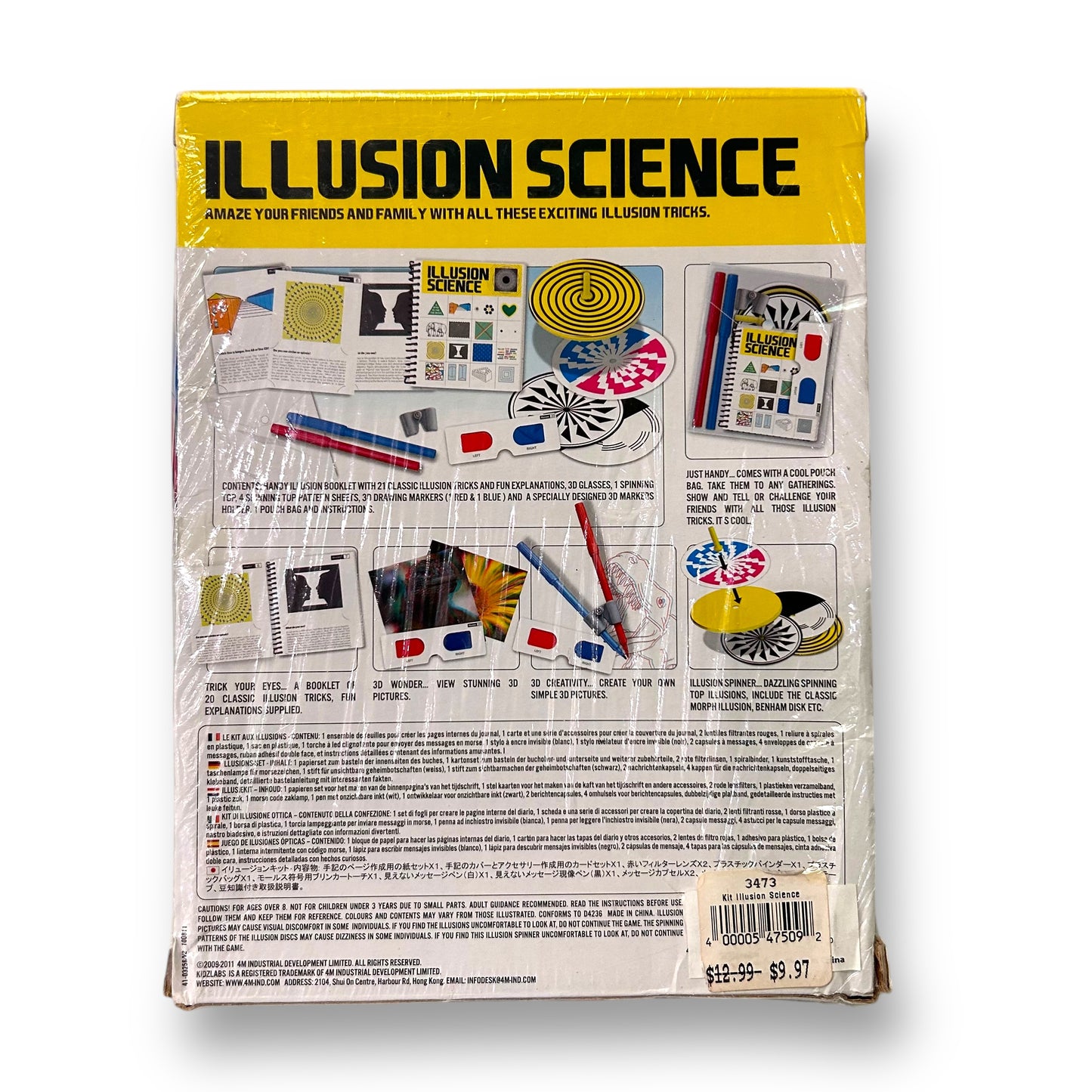 NEW! Kidz Labs Illusion Science Kit 3D Tricks