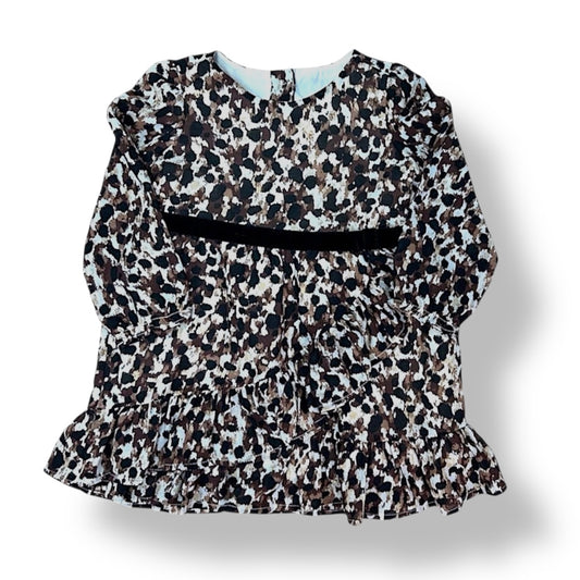 Janie and Jack Girls Size 18-24 Months Long Sleeve Leopard Print Dress