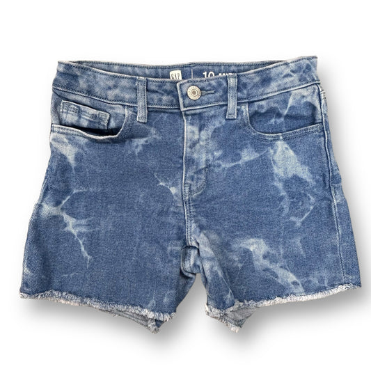Girls Gap Size 10 Denim Stonewashed Midi Short Adjustable Waist Jean Shorts