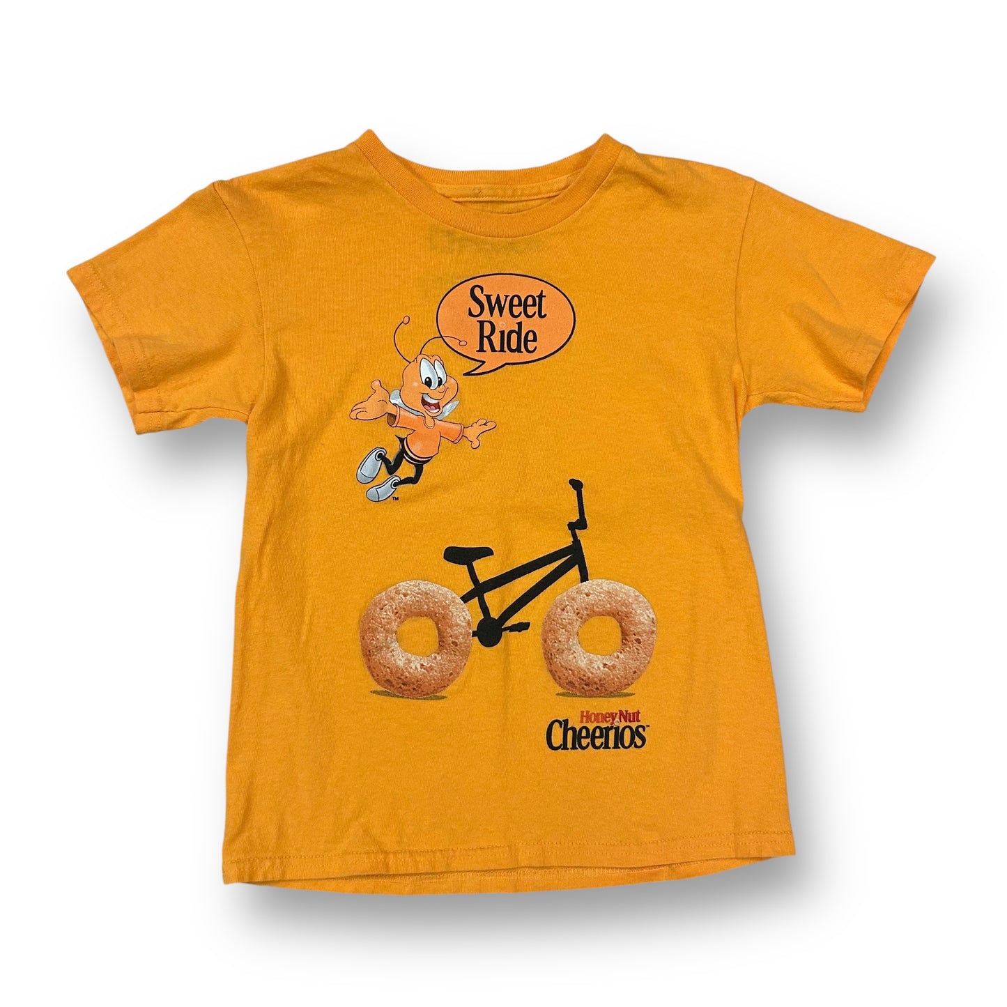 Boys Size 4/5 Tee Yellow Cheerios Cereal Short Sleeve Shirt