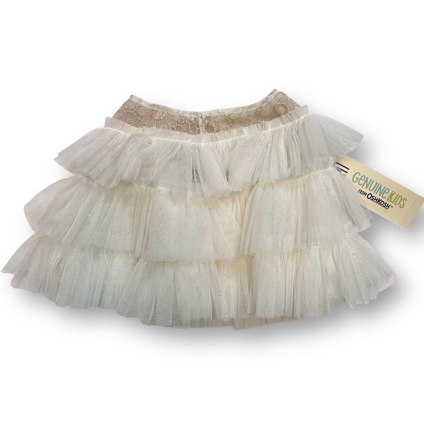 NEW! OshKosh Toddler Girl Size 18 Months Ruffled Tulle Over the Dress Shawl