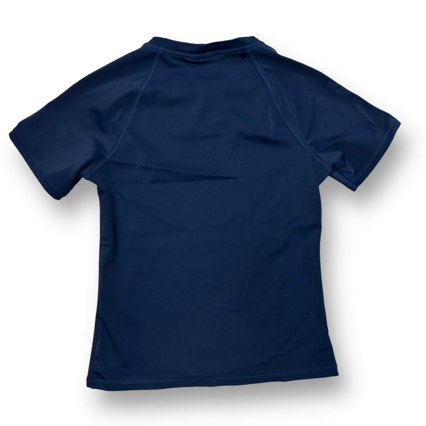 Lands End Swimwear Girls Size 5/6 Navy Bathing Suit Rash Guard