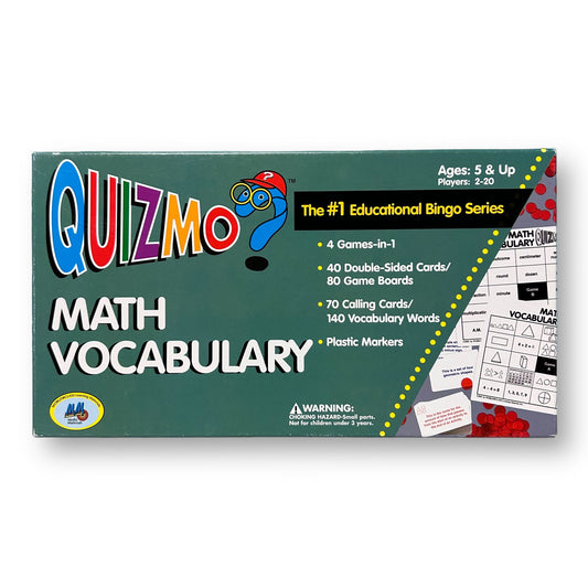 Quizmo Math Vocabulary Educational Bingo Game