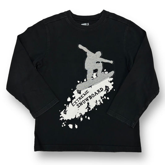 Boys Crazy 8 Size 5/6 Black Long Sleeve 3D Snowboarding Shirt