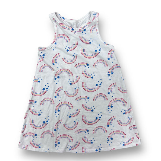 Girls Cat & Jack Size 5T White Rainbow & Star Print Sleeveless Dress