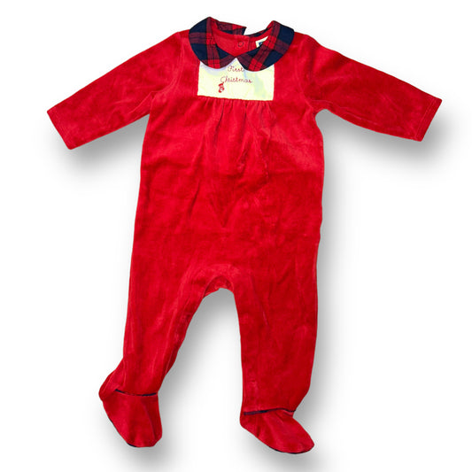 Janie and Jack Size 6-9 Months Red My First Christmas Snap Bottom One-Piece