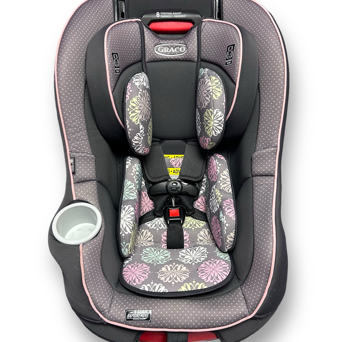 Graco Size4Me 65 Gray & Pink Convertible Car Seat