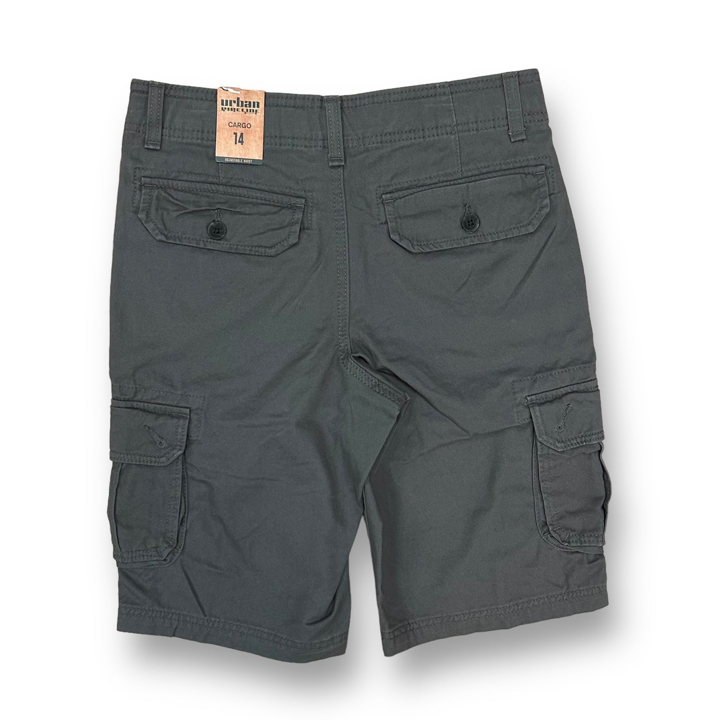 NEW! Urban Pipeline Boys Size 14 Youth Gray Cargo Shorts