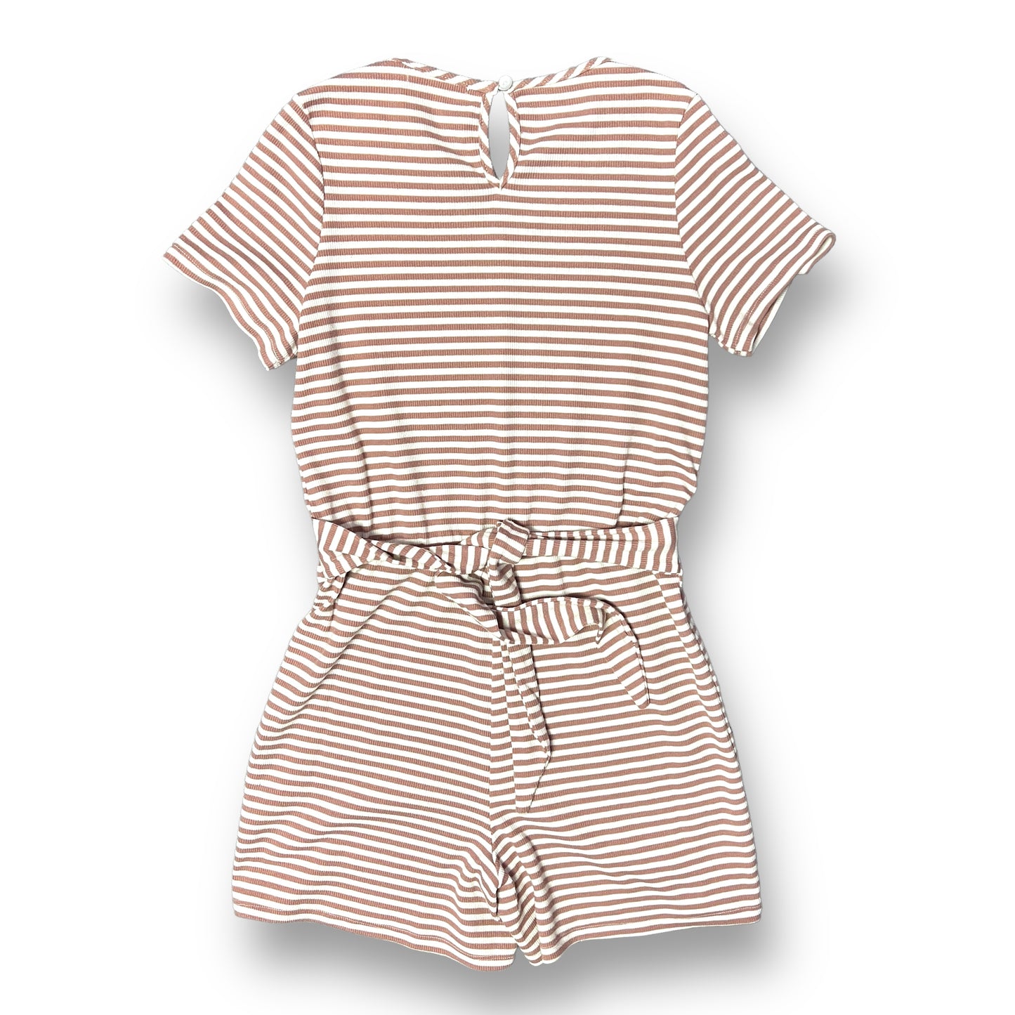 Walking on Sunshine Girls Size 12 Youth Ribbed Short Sleeve Romper