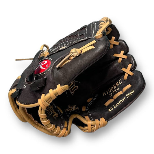 Rawlings Boys 10" Brown Leather Baseball Glove, Right-Handed Throw