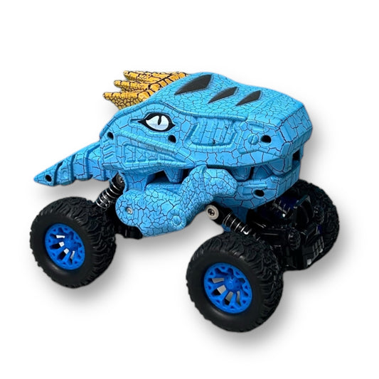 Blue Dinosaur Friction Powered Car, 7"