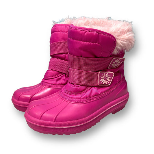 Circo Youth Girl Size 3 Pink Faux Fur Easy-On Snow Boots