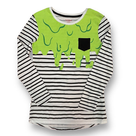 Boys Cat & Jack Size 14/16 Striped Halloween Slime Pocket Shirt