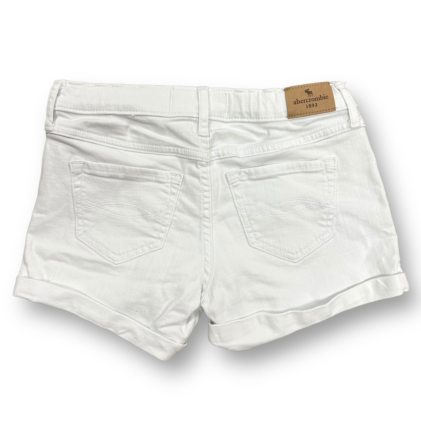 Girls Abercrombie Kids Size 11/12 White Mid Rise Midi Shorts