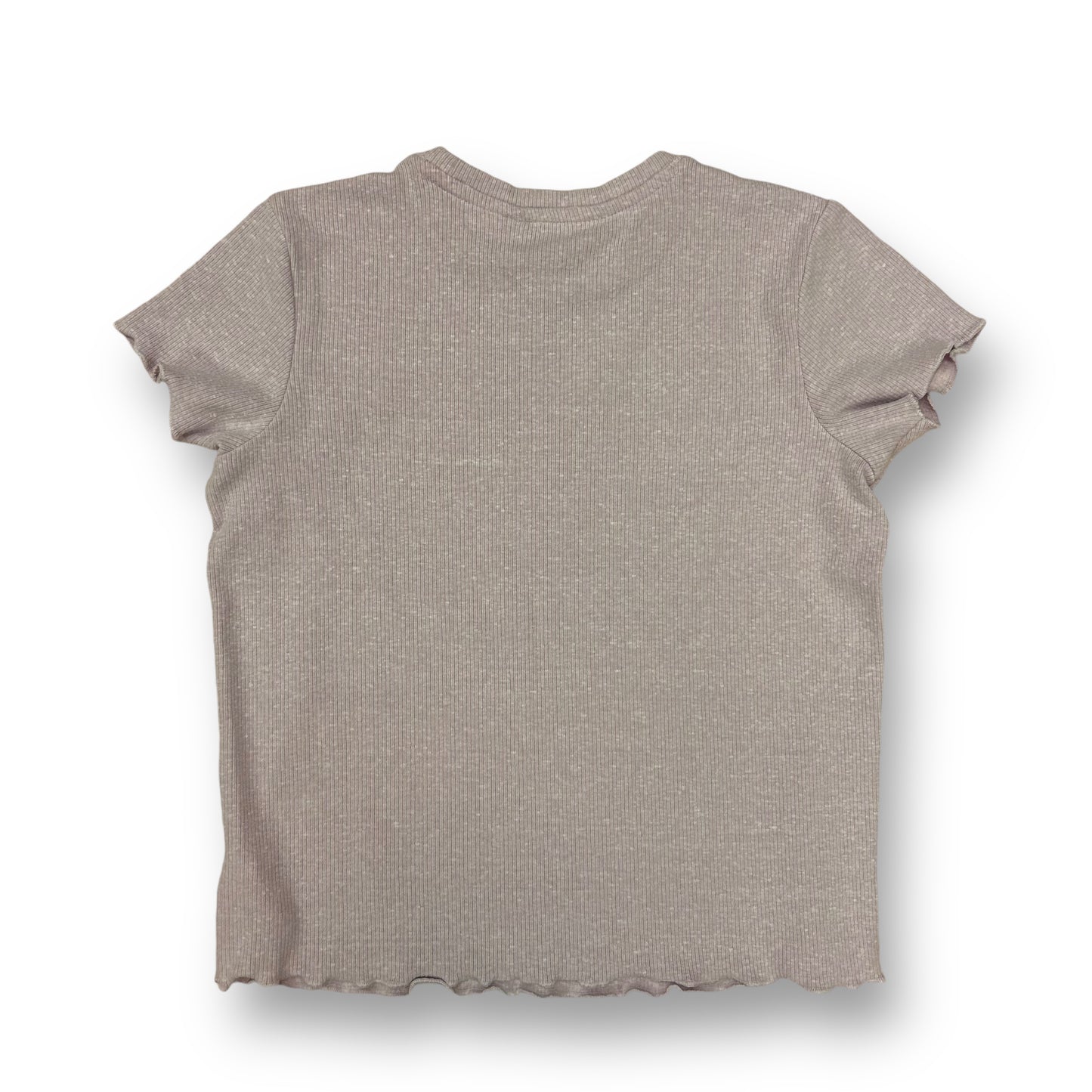 Athleta Girl Size 7 Light Purple Soft Knit Short Sleeve Ribbed Top