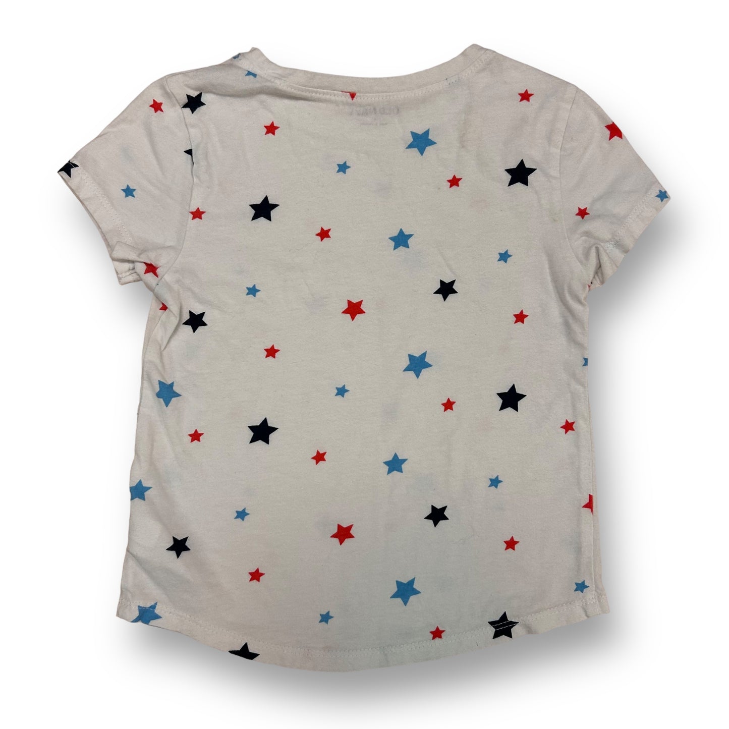 Old Navy Size 4T Girls Red White and Blue Star Print 4th of July Tee