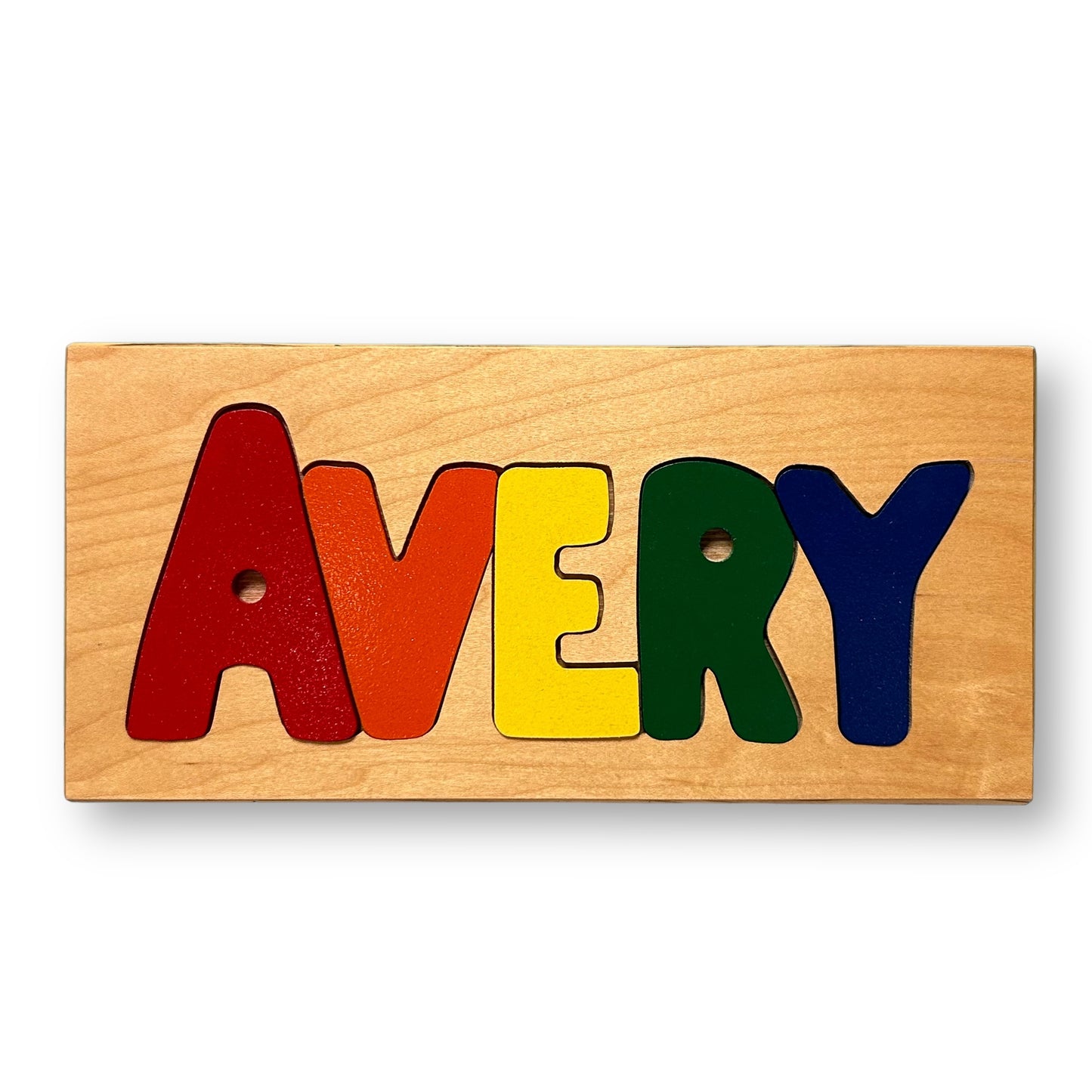 Custom 5-Letter Rainbow Avery Wooden Puzzle